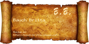 Bauch Britta névjegykártya